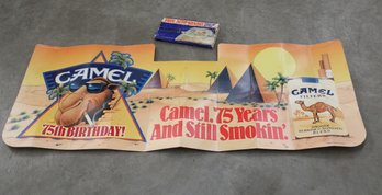 Vintage Camel Cigarette Advertising Auto Windshield  Shade, 75th Birthday, 1987, 52'x 20'H  (356)