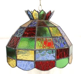 Hanging Stained Glass Lamp Shade, 2 Socket, No Plug  (359)