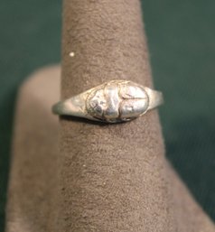 Sterling W/Scarab Finger Ring, Size 7.5   (359)