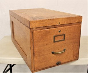 Oak Complete One Drawer File Box, Letter Size, 15'x 27'x 14'H (362)