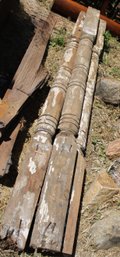 Group Of Three 96' Turned Wood Porch Columns  (367)