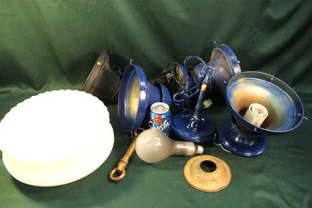Lamp Parts - Lamp Shade W/6' Opening, 4 Fixtures, Parts  (376)