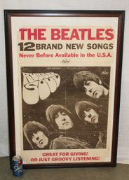 Framed  Beatles Poster (1964?), 26.5x39'H  (379)