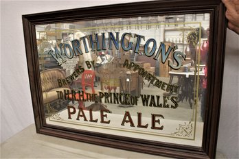 Wood Framed Worthington's Pale Ale Advertising  Mirror, 40'x 28'  (386)