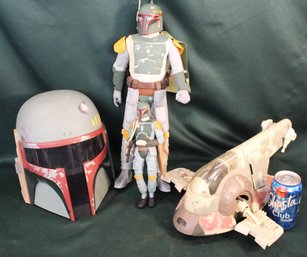 Star Wars Items - 1995 Figure 10'H, 2014 Lucasfilm 18' Figure, 1998 Hasbro Plane, 2007 Hasbro Helmet   (393)