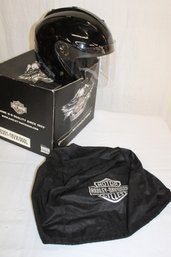 Like New In Box Harley Davidson Motorcycle Helmet & Bag, Size L  (394)