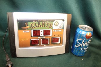 Electric San Francisco Giants Clock/alarm/Calend And Thermometer, 9x6.5'H  (396)