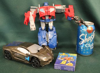 2 Transformers (One 2015 Hasbro) & Playing Cards  (397)