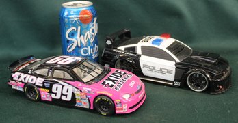 2006 Ford Mustang Police Car By Jada & 1997 Mattel Hot Wheels Ford Race Car  (398)
