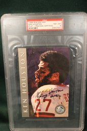 Ken Houston (4x6') Autographed,  Graded (NM-MT)  & Slabbed Card, 1998  (399)