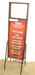 Vintage Fiberboard 'Stanley  Sliding Door Hardware' Standing Sign, 17'x 58'H  (39)