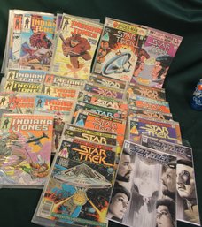 17 Star Trek& 14 Indiana Jones Comics  (400)