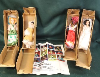 Vintage 4 Dolls Of The World, NIB, Atlantic Richfield Co. (400)