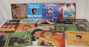 35 Assorted Country/Western 33 1/3rd Vinyl Record Albums  (402)