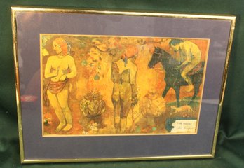 Framed & Matted Print By Paul Gauguin, 19x14'  (405)