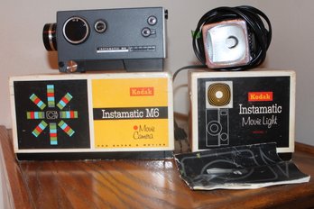 Kodak Instamatic M6 Movie Camera & Movie Light   (406)
