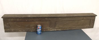 Antique Oak Hanging Pull Down  Map Case W/4 Hartshorn's Rollers, 55x4x9'H  (426)