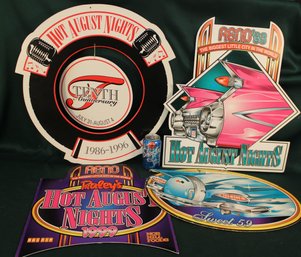 4 Two Sided 'Hot August Nights' Posters - 22' Circle, 18x21' Reno '98, 16x16 Reno 1999 & 21x12' Sweet 59 (437)