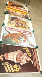 5 Vintage Ringling Bros. & Barnum & Bailey Circus  Posters, 36'x 24' (One Marked 1933)  (43)