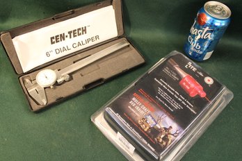 Cen-Tech Dial Caliper & Mag S-Lite Laser, SL-100 W/DVD  (444)