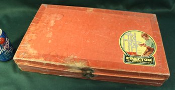 Vintage Erector Set No.7, Copyright 1938 In Original Metal Box, 19'x 11' (44)