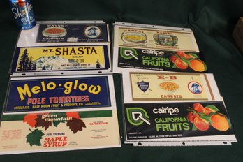 Antique 14  Paper Fruit Labels, 11'X 4'    (54)