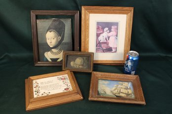 4 Framed Prints & Reproduction  On Canvas, 8x 10' Frame  (55)