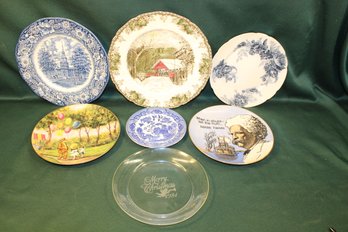 7 Collector Plates - Twain, Christmas 1981, Staffordshire, Johnson Bros, More  (57)