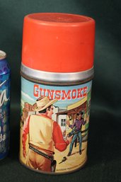 Vintage 1959 'Gunsmoke' Thermos By Aladdin, 6.5'H (no Stopper)  (5)