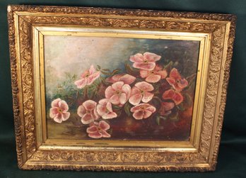 Antique Framed Oil Still Life On Canvas, Unsigned, 21'x 16'  (60)