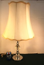 Clear Glass Table Lamp And Fabric Shade , 29'H    (62)