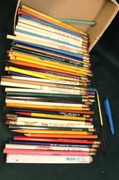 Box Full Of Vintage  Advertising Pencils & More  (63)
