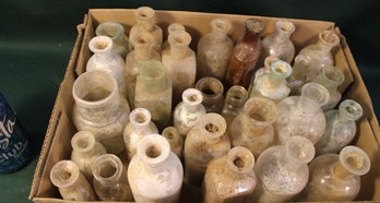 Group Of 32 Small Antique Glass Bottles  (63)