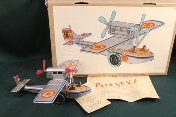 Wind Up Tin Sea Plane In Original Box   (65)