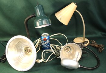 3 Clip On & 2 Goose Neck Lamps  (66)