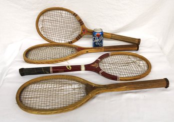 4 Old Tennis Rackets  (80)