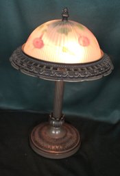 Vintage Reverse Painted Table Lamp, 17'H  (8)