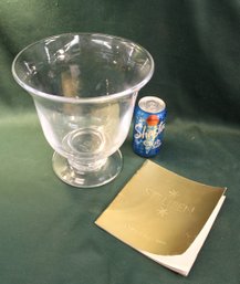 Large Crystal Container, Signed, 9x9' W/ Steuben Booklet (92)