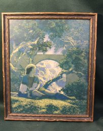Antique Framed Maxfield Parrish Print, 'The Prince', 11x13'  (94)