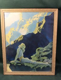 Antique Framed Maxfield Parrish Print, 'Wild Geese', 13x16'  (96)