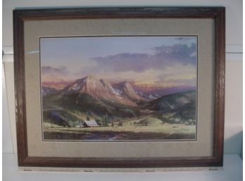 Framed Thomas Kincade Print, 36'x 28'  (229)