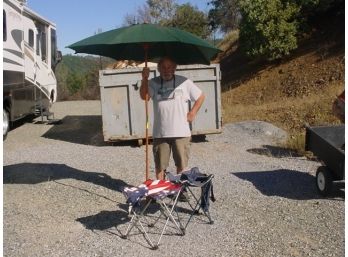 Folding Umbrella And 2 Folding Tables In Cases  (197)