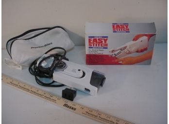 Hand Held Easy Stitch Sewing Machine; Proctor-Silex Traveling Clothes Iron   (237)