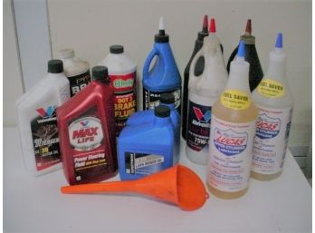 2 SAE Lawn Mower Oil, 2 Brake Fluid, 2 Lube, 4 Gear Oil, Power Steering Fluid  (114)