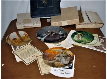 4 Collector Plates - Zoland, Norman Rockwell, More With Boxes And COA's  (2)