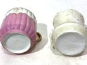 Porcelain Mustache Shaving Cups And Candle Holder