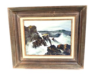 Vintage Framed Crivello Oil Painting