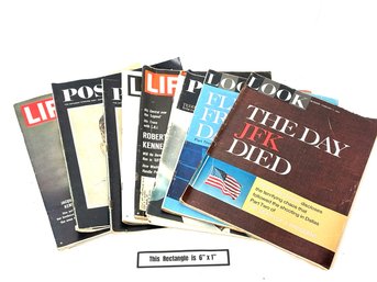 Collection Of Vintage  Kennedy Themed Magazines