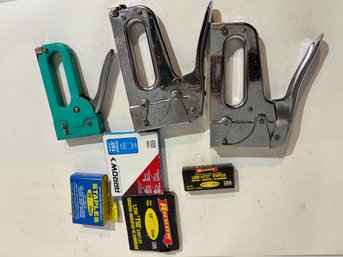 Assorted Staple Guns And Staples