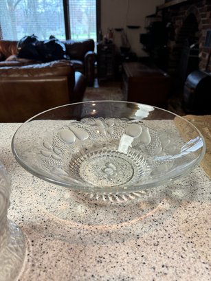 Intaglio Glass Fruit Bowl